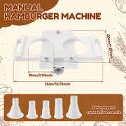 Hamburger Pressing Maker ABS Burger Patty Maker 2 Holes Nonstick Hamburger leXai