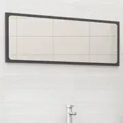 Bathroom Mirror High Gloss Grey 100x1.5x37 cm Chipboard