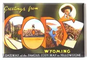 Greetings from Cody Wyoming FRIDGE MAGNET travel souvenir