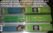 LOGISYS 8" Dual Cold Cathode Light Kit CCFL Ultra Bright PC Computer Case(Green)
