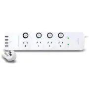 Alogic 4 Outlet Power Board With Individual Switches And 4 Usb Ports