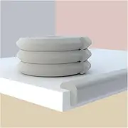 Corner Protectors，Foam Edge Protectors， Sharp Edges Table Desk Furniture Edge Corner Protector, Wall Edge Bumpers Guards, Strong Adhesive Double Sided Pre-Taped Bumper, Proof Foam Padding(Gray,10m)