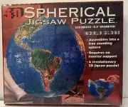 3d Spherical Jigsaw Puzzle World Globe 530 Piece Puzzle Complete Buffalo Games