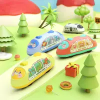 在飛比找蝦皮購物優惠-兒童卡通雙回力高鐵火車玩具列車動車模型仿真小汽車玩具工廠批發