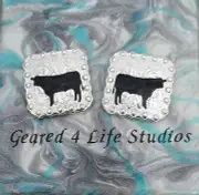 Steer 4h theme Custom Screwback Leather Craft Conchos: Geared 4 Life Conchos