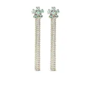 [Rosantica] Rosantica Flower-cluster Chain Earrings ONE SIZE GOLD/GREEN