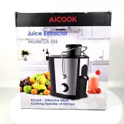 NEW AICOOK Juicer Easy to Clean, Stainless Steel, 3 " Juice Extractor BPA Free