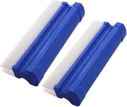 Anneome 2pcs Portable Shower Squeegee Cleaner Dual Row Blades for Streak Glass Cleaning Lightweight Bathroom and Car Window Wiper Tool Durable Household Cleaning Accessory