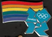 Ultra Rare 2012 London Rainbow Olympic Games Mark Prototype Pin
