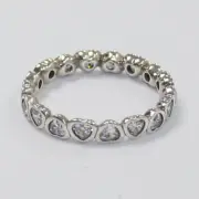 Authentic Pandora Ring Forever More Stackable Multiple SZ 190897CZ W Hinged Box