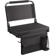 Portable Bleacher Seats with Padded Cushion and Cup Holder - 2 Pack