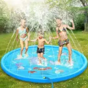 Kids Splash Sprinkler Water Play Pad Mat Inflatable Outdoor Playset 170cm Asstd