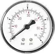 63mm 2,5bar Pressure Gauge Air Oil Or Water 1/4" BSPT Rear Entrance Manometer