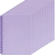 Marbig Refillable Display Book Insert Cover A4 20 Pocket Pastel Purple 12 Pack