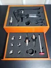 Scunci Wine Bottle Opener 16 Pc Set Corkscrew Cork Puller Wood Case Accessories