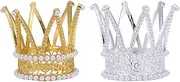 HAPINARY 2pcs Crown Ornament Decorations Wedding Decor Gold Decor Party Cake Decoration Bride Headpieces for Wedding Gold Topper Wedding Cake Ornaments Crown Decoration Crown Cake Ornaments
