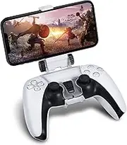 TNP PS5 Controller Phone Clip Holder Clamp Mount Bracket for Sony PlayStation 5 PS5 Dual Shock Wireless Controller Universal Attachment for Android iPhone 12 Pro, 12 Pro Max, 11, Xs Max, X, 8 Plus