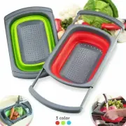 Fruit Vegetable Washing Basket Foldable Strainer Silicone basket US