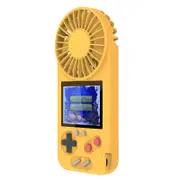 Handheld Game Console with USB Fan Built-in 500 Classic Games for Kids Adult-Orange