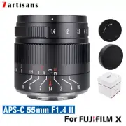 7artisans 55mm F1.4 II APS-C MF Portrai Lens For Fujifilm Fuji FX X-mount Camera