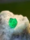 28 Grams Natural Terminated Emerald crystal On Specimen from Swat Pakistan