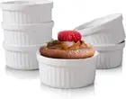 Ceramic Ramekins 4Oz Set of 6,Porcelain Ramekins Oven Safe,Stoneware Souffle,Bak