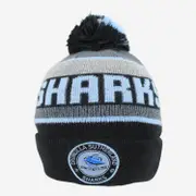 Cronulla Sharks NRL Tundra Pom Pom Knit Beanie Hat