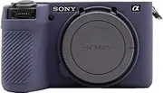 A6700 Camera Case, BMAOLLONGB Fullbody Thin Lightweight Silicone Camera Skin Body Rubber Cover Case for Sony Alpha A6700 (Blue, Frosting)