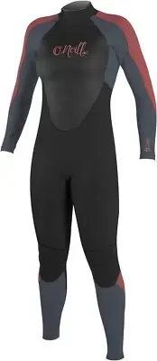 O'NEILL Women's 3/2 EPIC BZ Wetsuit - Black/Trade Wind/Tea Rose - Size 12 - NWT