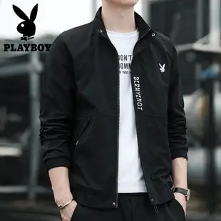 【超夯】PLAYBOY 花花公子 刷毛 加厚 男士 夾克 冬季 外套 新款 韓版 上衣 帥氣 男裝 加絨 衣服