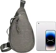 [Generic] Travel Pouch | Multi-Pocket Man Purse with Adjustable Straps,Fashion Messenger Bag, Travel Phone Holder for Hiking, Cycling, Camping