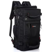 Travel Backpack,Carry-On Bag Water Resistant Flight Approved Weekender Black