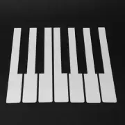German Piano Keytops No Fronts, 1 Octave, 52mm Head, Gloss White