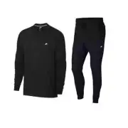 Nike Men's Optic Crewneck Fleece Tracksuit 928465 Black