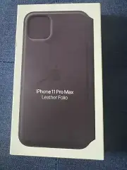 Original Apple Leather Folio Snap Case Cover Skin iPhone 11 Pro Max Dark Purple