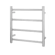 AQUAPERLA 4-Bar Heated Towel Rail - Square Bars - Brushed Nickel (W500mm x H520mm)