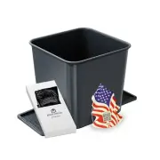 Waterproof Car Trash Can Garbage Bin Bag Organizer Portable Gray with Trash Bag