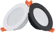 YFcaiheng DC 12V Led Lights Downlight 3W 5W 7W 9W 12W Embedded LED Ceiling Lamp Spotlight Ultra-Thin Downlight Circular Decorative Lighting(Color:Cool White 6000K,Size:White_9W DC12V)
