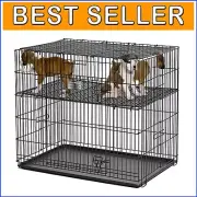 Puppy Playpen Crate with Vinyl Coated Floor Grid - Safety & Comfort Included
