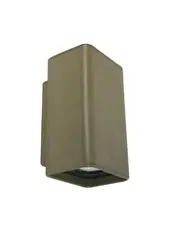 Flinders 2 Light Square Up/Down Exterior Wall Sconce in Green