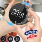 Magnetic Kitchen Timer Rotary Digital Timer Manual Countdown Alarm Clock Cooking