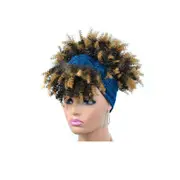 Explosive Style Curly Headscarf Wig - Small Size