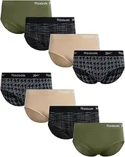 [Reebok] Women's Underwear - Plus Size Seamless Hipster Briefs (8 Pack)