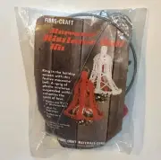 MCM Macrame Christmas Mistletoe Bells FIBRE-CRAFT KIT - Red White Hanging Decor