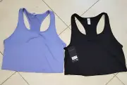 Danskin Tank Top Women's 2XL Black Jacaranda 2 Pack New