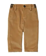 Fendi Kids Elastic Waist Velvet Trousers 12M Brown
