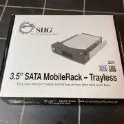 SIIG 3.5" SATA MobileRack TRAY-LESS Lockable with Keys SC-SA0712-S1 NEW in Box