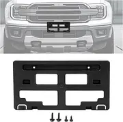 JMTAAT Front License Plate Holder Bracket Compatible with 2019-2023 Ford Ranger Lariat XL XLT Replacement for FO1068176 KB3Z17A385A License Plate Mounting Frames Unfinished Black Plastic