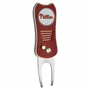 Philadelphia Phillies Switchblade Divot Tool with ball marker magnet attach