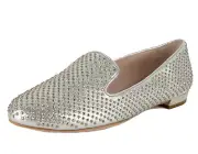 MIU MIU BY PRADA SHOES STUDDED LEATHER SMOKING SLIPPERS LOAFERS $675 38.5 / 8.5